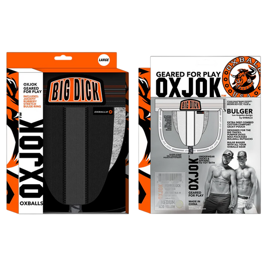 BULGER, the big pouch jock, BLACK IRON, MEDIUM