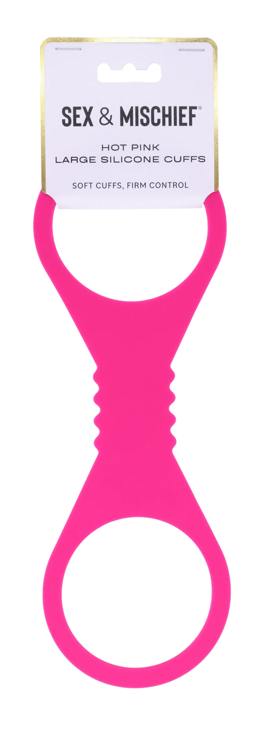 Large Hot Pink Silicone Cuffs