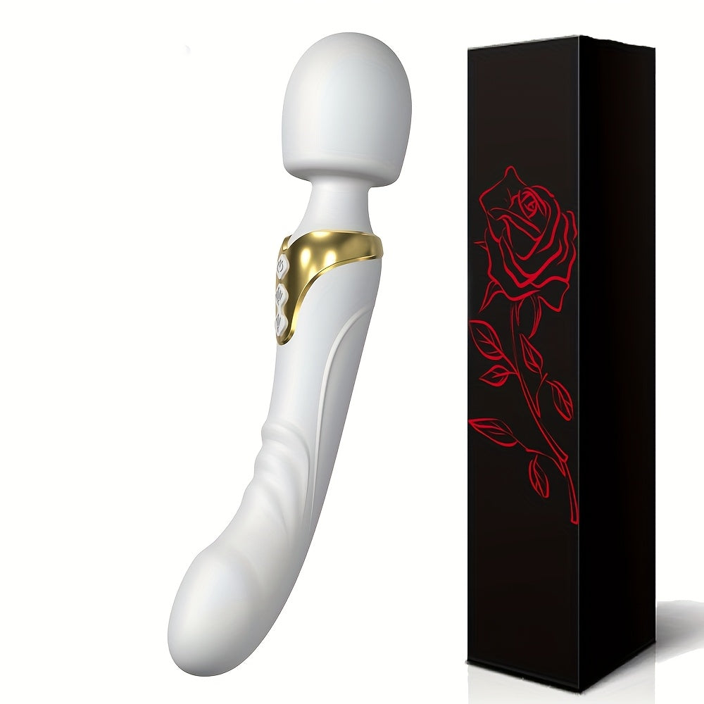 Dildo - Powerful AV Vibrator Dildos Wand for Women - 10 Modes Clitoris Stimulator, G-Spot Massager, Rechargeable Battery, Silicone Material, Adult Sex Toy