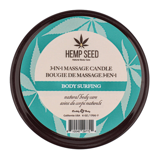 Hemp Seed 3-in-1 Massage Candle Body Surfing 6oz