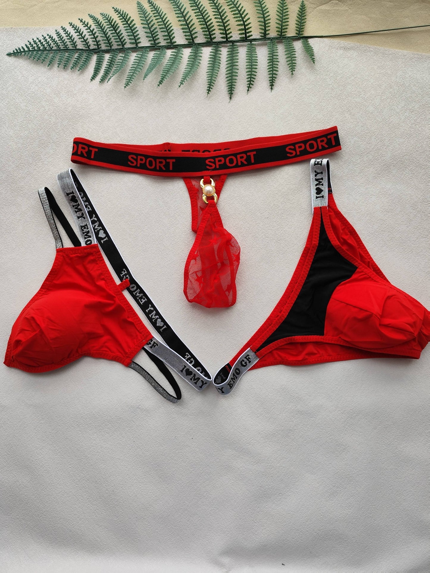 3pcs Men's Sexy Thong Set, Three Styles Combo