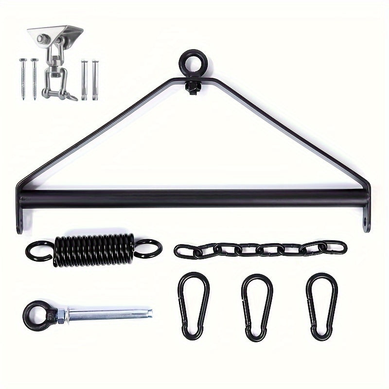 360° Air Hang Rotation Sex Swing Seat, Black Red 5 Sponge Seat with Headrest, Swing Hanging Rod, Triangular Bracket, Stainless Steel Hooks, SM Love Swing Sex Toys, for Couples Passionate Unlocking Attractive Poses, Erotic Fu