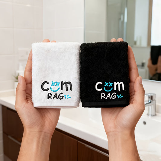 1pc, embroidery fun bath towel, bedroom towel gift suitable for boyfriend, adult humor gift, very suitable for Valentine's Day, wedding anniversary gift, white elephant exchange gift, birthday gift, Soft And Absorbent Washclo