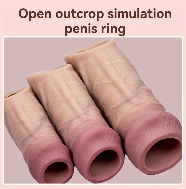Open Mouth Wolf Tooth Thickened Extended Enlarged Exposed Head Male Penis Sleeve Adult Sex Toy, Male Pleasure, Bedroom Accessory, Realistic Feel, Extralarge Head, Bodysafe Material, Easy to Clean, Pleasure, Personal Pleasure,