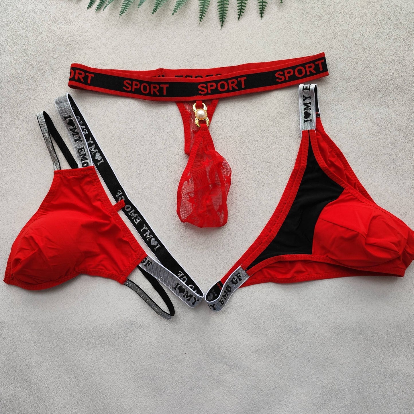 3pcs Men's Sexy Thong Set, Three Styles Combo