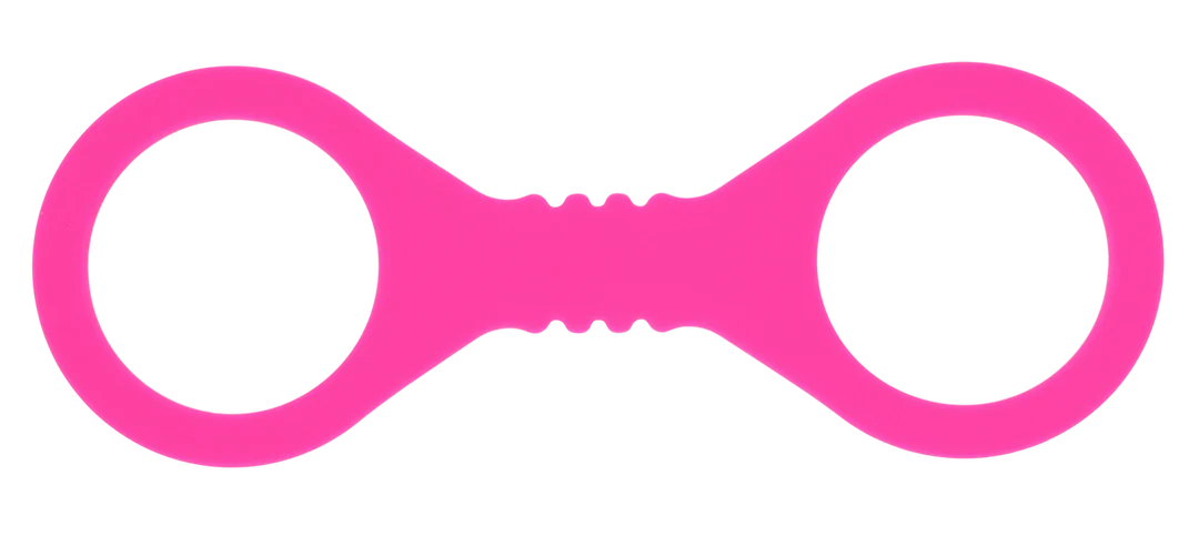 Small Hot Pink Silicone Cuffs