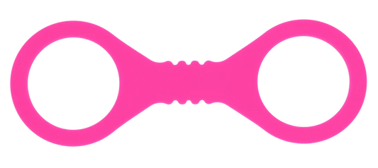Small Hot Pink Silicone Cuffs