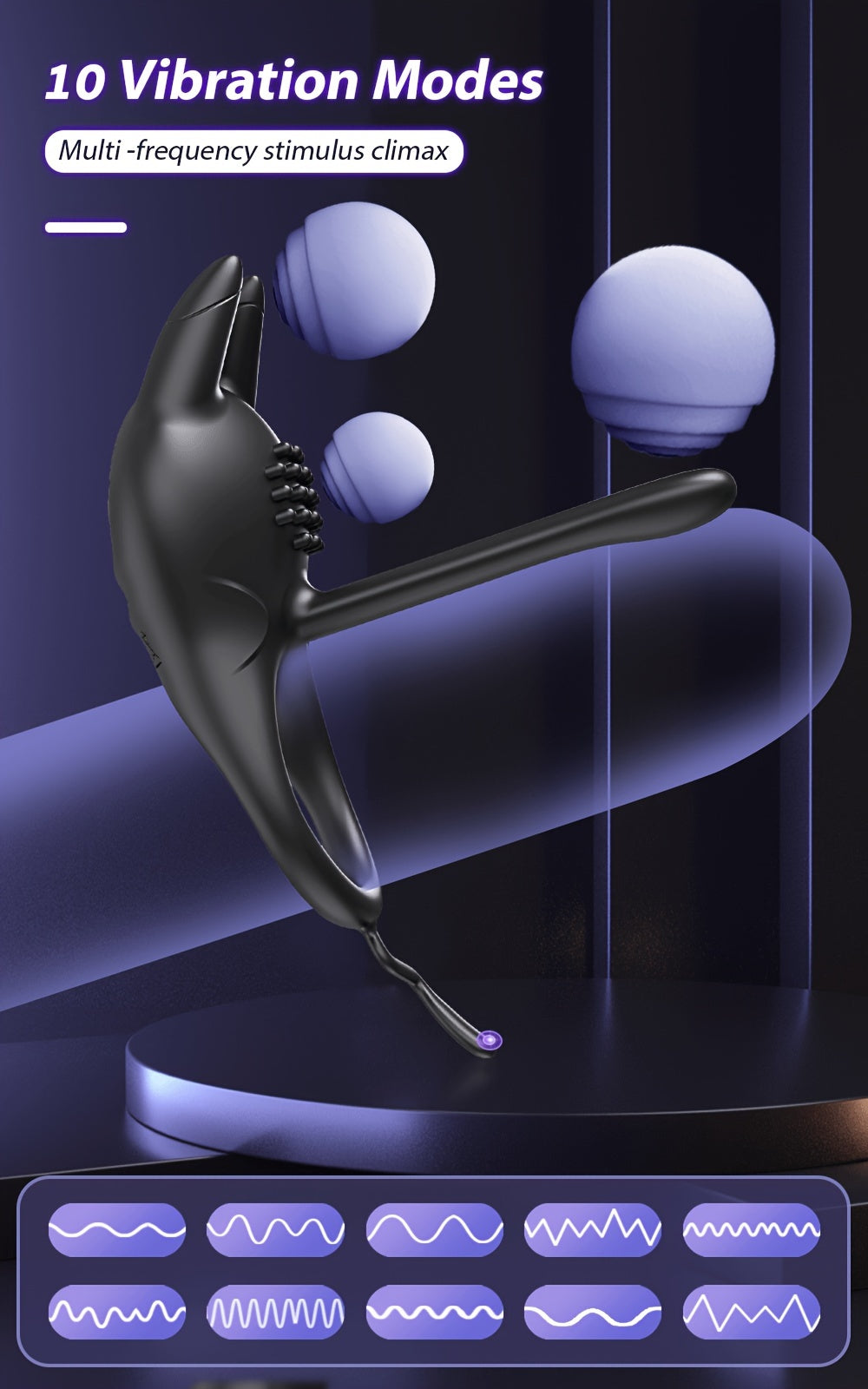 Vibrating Rooster Ring Vibrator  Toys for Men with Penis Ring Vibrater Penis Sleeve Male  Toy for Men Couples  Toys Penis Vibrators with 10 Vibrations