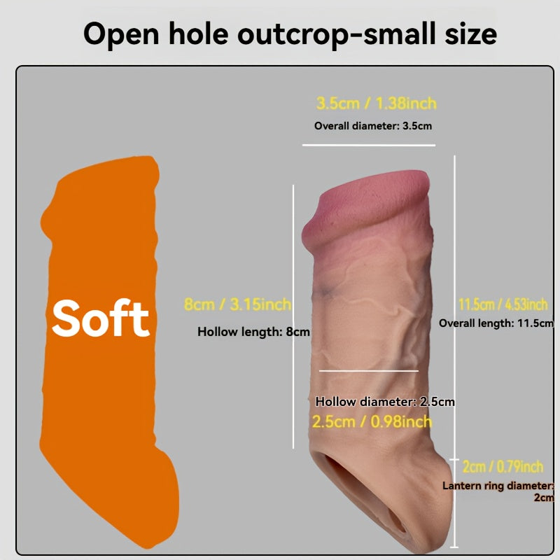 Open Mouth Wolf Tooth Thickened Extended Enlarged Exposed Head Male Penis Sleeve Adult Sex Toy, Male Pleasure, Bedroom Accessory, Realistic Feel, Extralarge Head, Bodysafe Material, Easy to Clean, Pleasure, Personal Pleasure,
