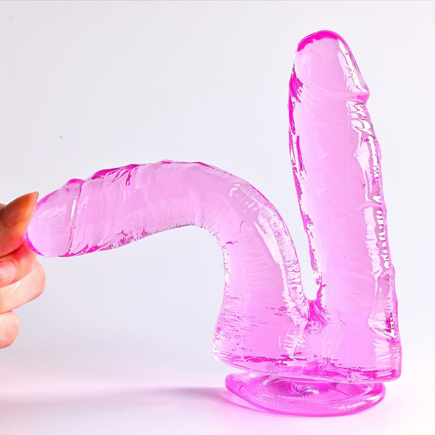 1pc Double-Ended Dildo with Suction Cup, G-Spot Massage Dual Penis Anal Plug, Hands-Free Anal and Vaginal Stimulation, Suitable for Lesbian Women's Masturbation Adult Toy