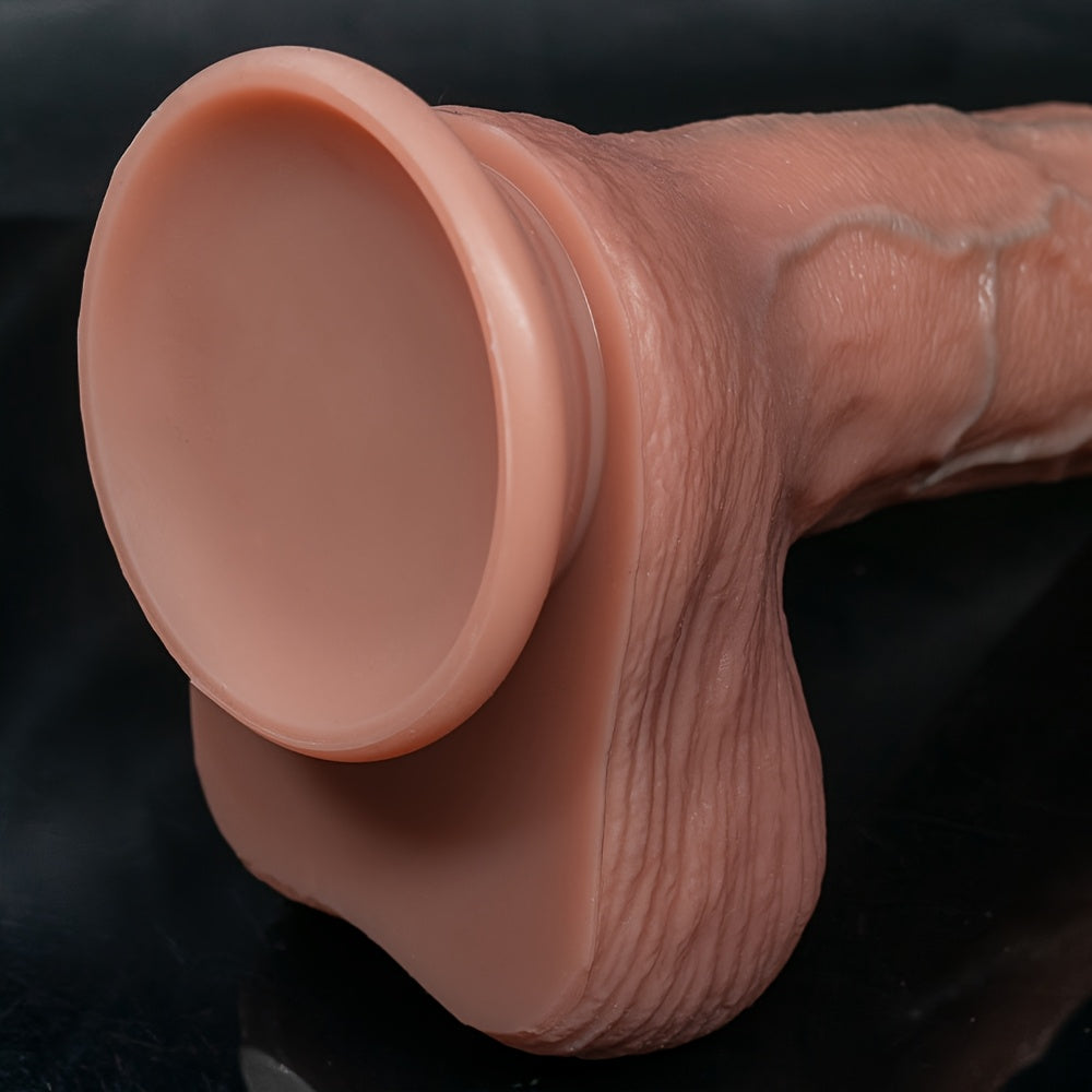 Strap On Dildo, 24.5cm Strong Suction Cup Realistic Dildo Removable Big Dildo with Adjustable Hollow Strapon Harness, Adult Sex Toy Set for Women Men Couples