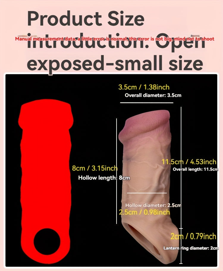 Open Mouth Wolf Tooth Thickened Extended Enlarged Exposed Head Male Penis Sleeve Adult Sex Toy, Male Pleasure, Bedroom Accessory, Realistic Feel, Extralarge Head, Bodysafe Material, Easy to Clean, Pleasure, Personal Pleasure,