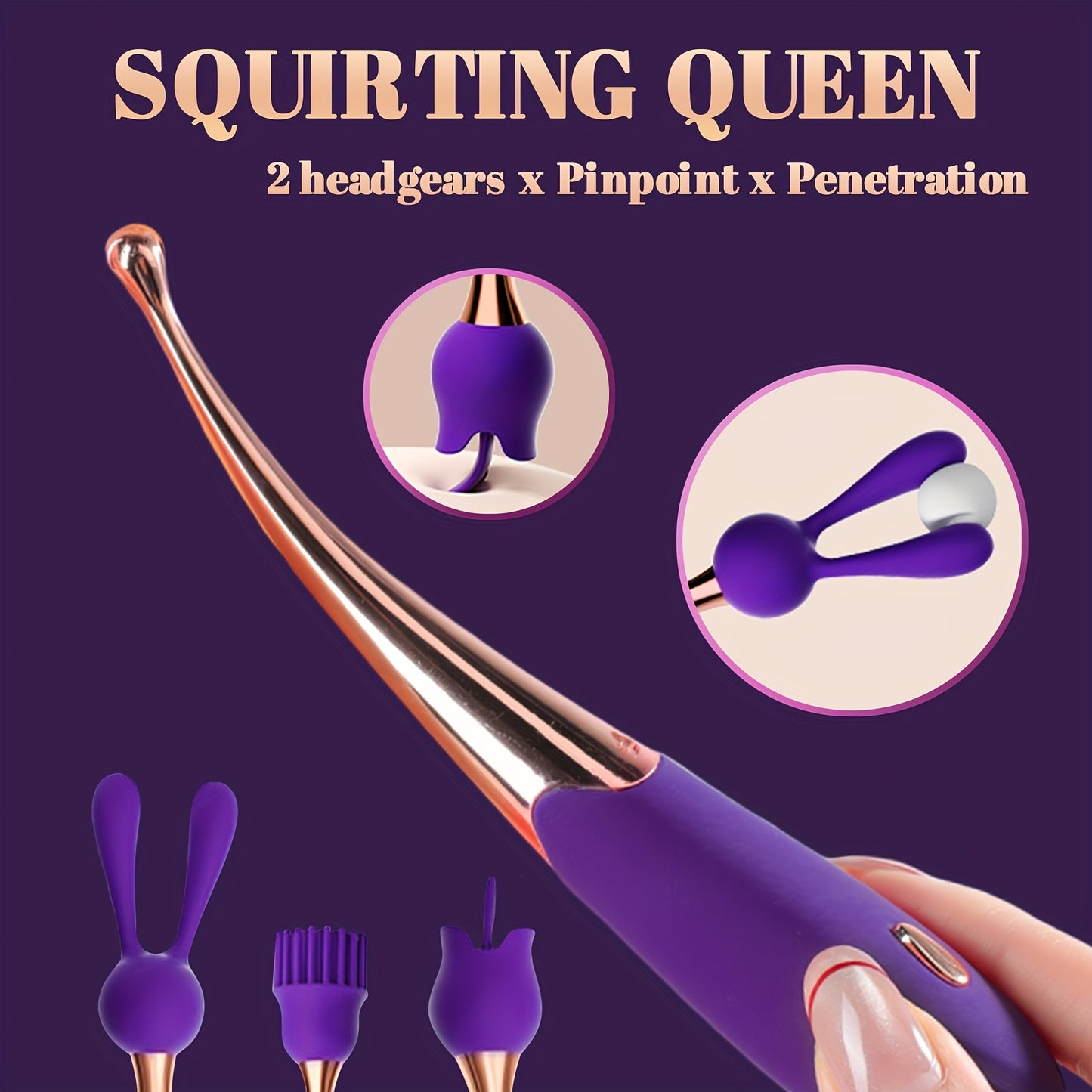 Dildo - Clitoral Vibrator for Women - Female Squirting Vibrators Clit G-Spot Dildo Nipple Stimulator Anal Vibe - High Frequency Personal Massager Wand Adult Sensory Toy 2 Heads