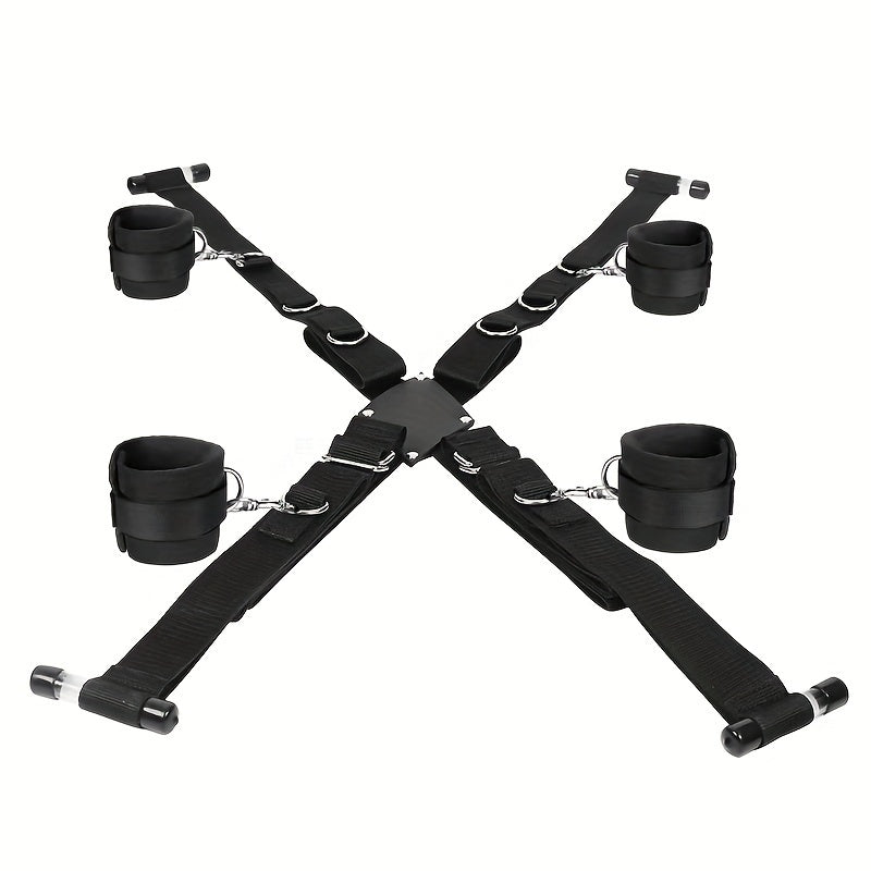 1pc Adjustable Door Mount Sex Swing - BDSM Bondage Kit for Couples, Cross Wrist & Ankle Restraints, Polypropylene Adult Play Accessory