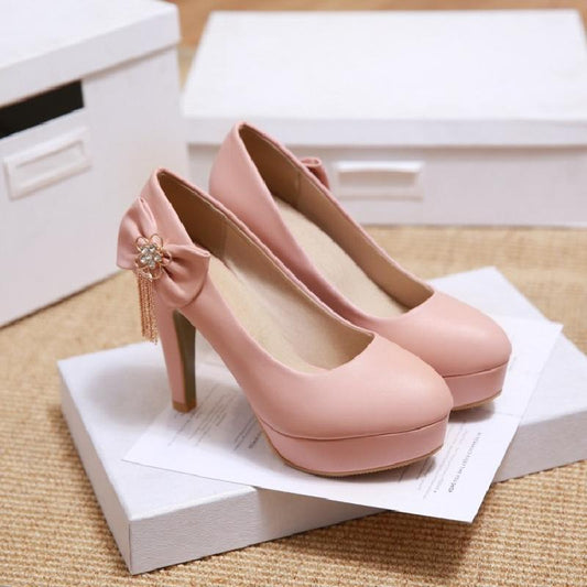 High-heeled Small Size Waterproof Platform Lazy Shoes