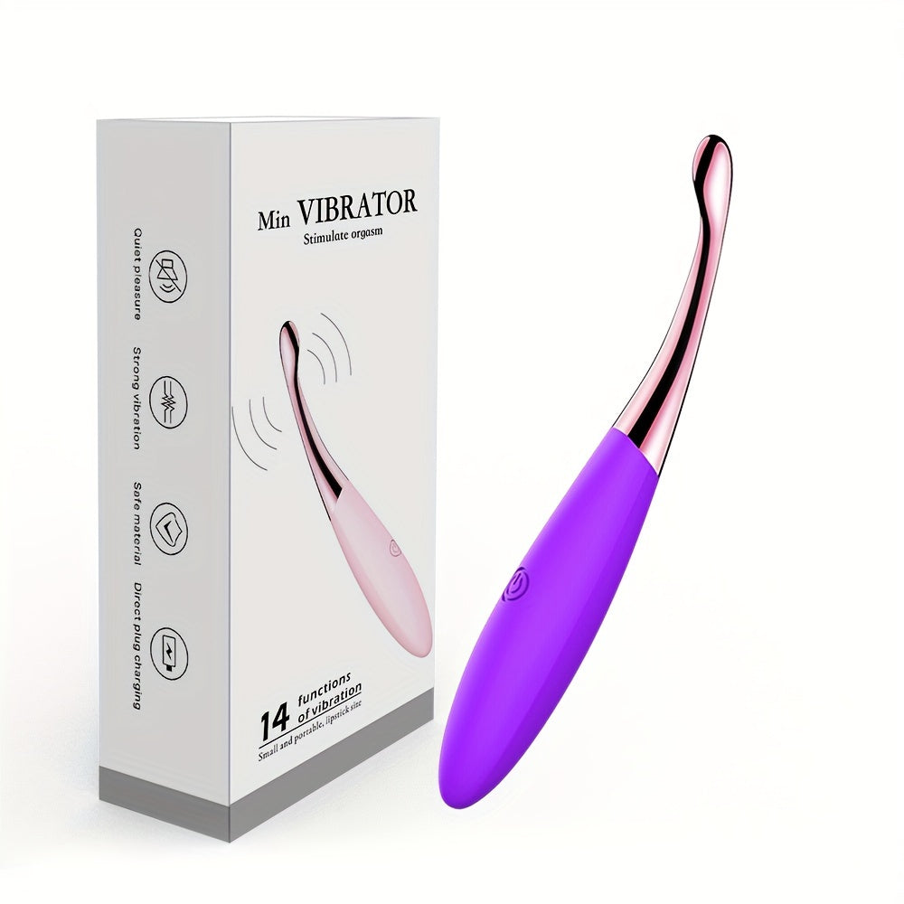 14 Frequency Female Masturbation Clitoral Stimulator, Vibrator, Stimulator, Portable Handheld Female Vibrator, G-Spot Breast Massage Masturbation Vibrator