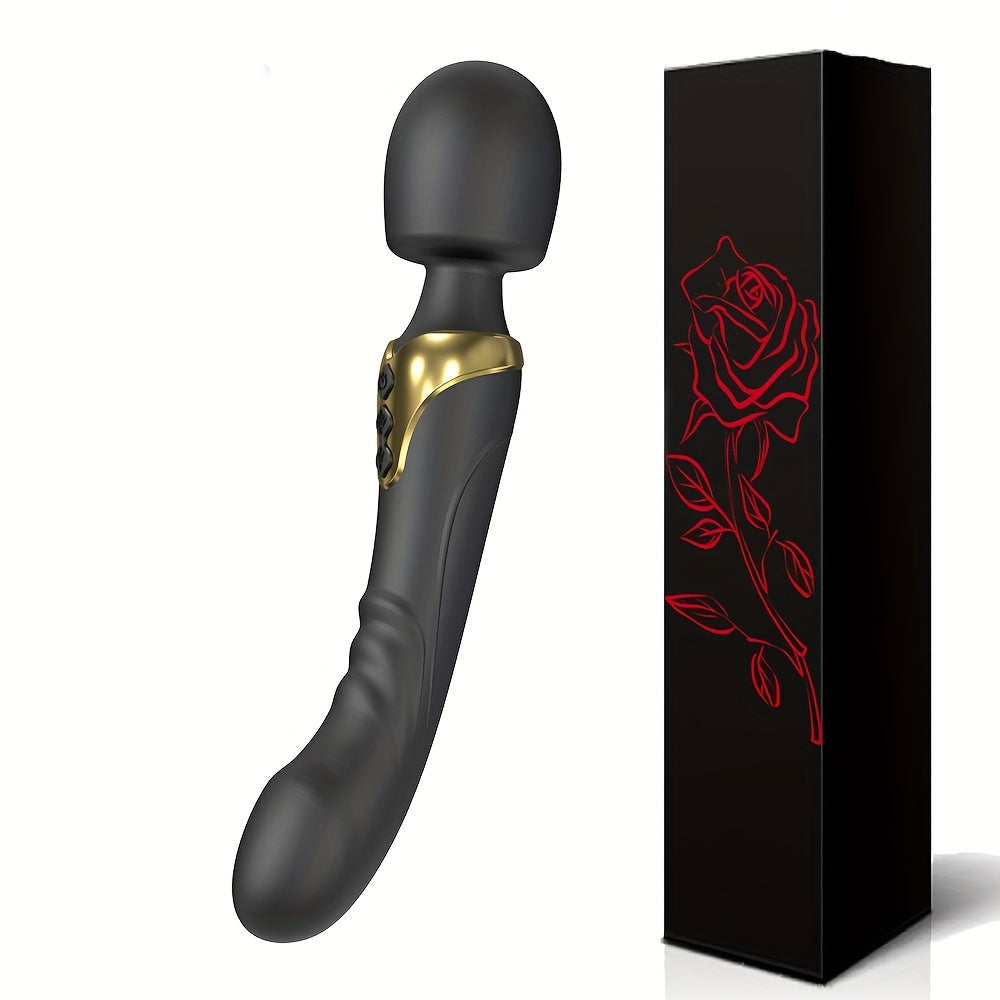 Dildo - Powerful AV Vibrator Dildos Wand for Women - 10 Modes Clitoris Stimulator, G-Spot Massager, Rechargeable Battery, Silicone Material, Adult Sex Toy