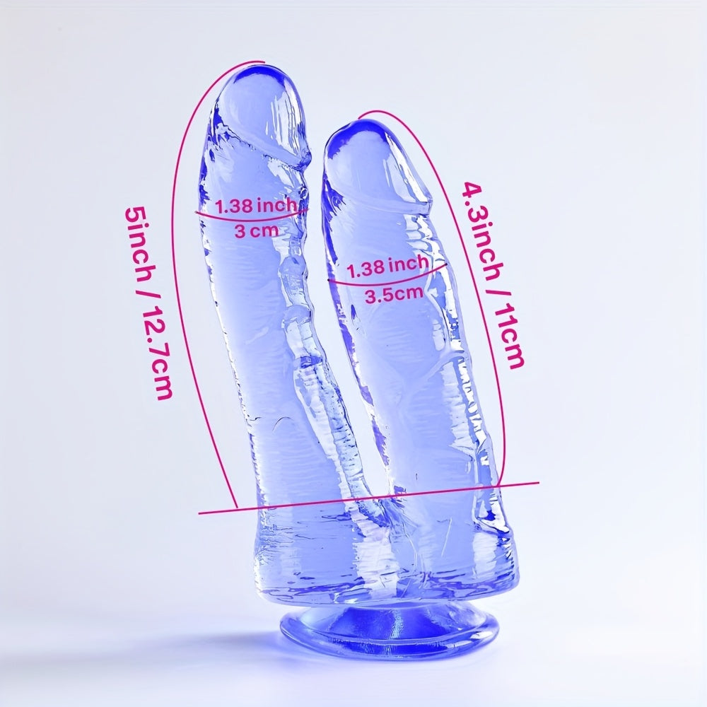 1pc Double-Ended Dildo with Suction Cup, G-Spot Massage Dual Penis Anal Plug, Hands-Free Anal and Vaginal Stimulation, Suitable for Lesbian Women's Masturbation Adult Toy