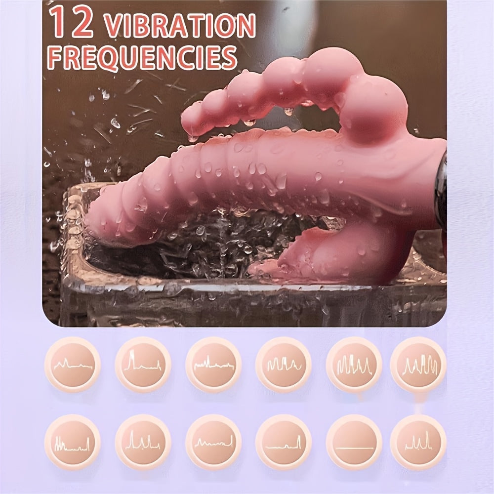 1pc Vibrating Stick Massager 3in 1 G-spot vibrator with 12 different vibration modes, adult toy simulating penis sex toys suitable for female couples