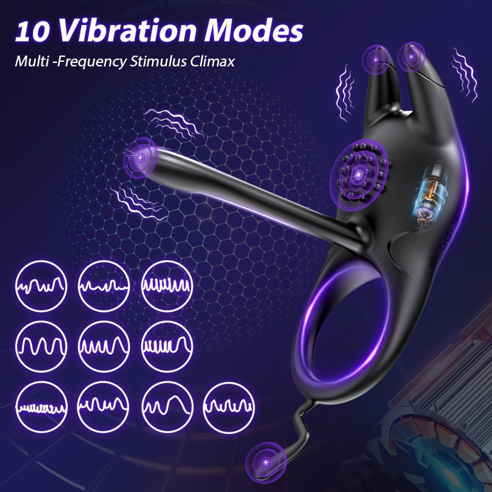 Vibrating Rooster Ring Vibrator  Toys for Men with Penis Ring Vibrater Penis Sleeve Male  Toy for Men Couples  Toys Penis Vibrators with 10 Vibrations