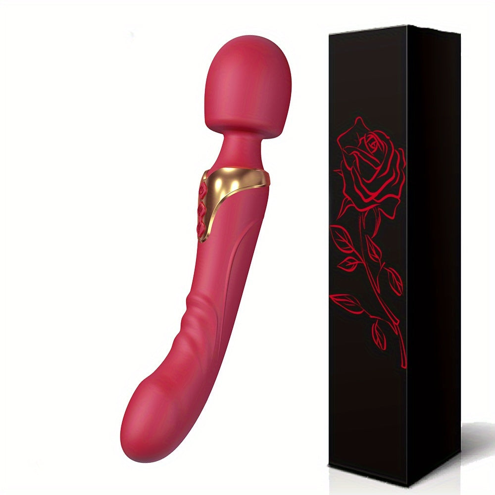 Dildo - Powerful AV Vibrator Dildos Wand for Women - 10 Modes Clitoris Stimulator, G-Spot Massager, Rechargeable Battery, Silicone Material, Adult Sex Toy
