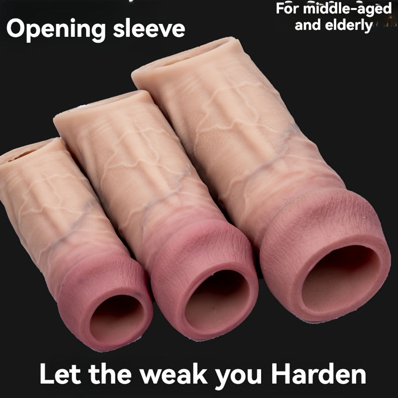 Open Mouth Wolf Tooth Thickened Extended Enlarged Exposed Head Male Penis Sleeve Adult Sex Toy, Male Pleasure, Bedroom Accessory, Realistic Feel, Extralarge Head, Bodysafe Material, Easy to Clean, Pleasure, Personal Pleasure,