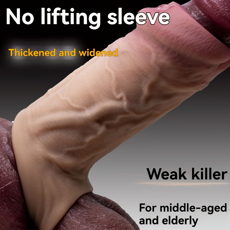 Open Mouth Wolf Tooth Thickened Extended Enlarged Exposed Head Male Penis Sleeve Adult Sex Toy, Male Pleasure, Bedroom Accessory, Realistic Feel, Extralarge Head, Bodysafe Material, Easy to Clean, Pleasure, Personal Pleasure,