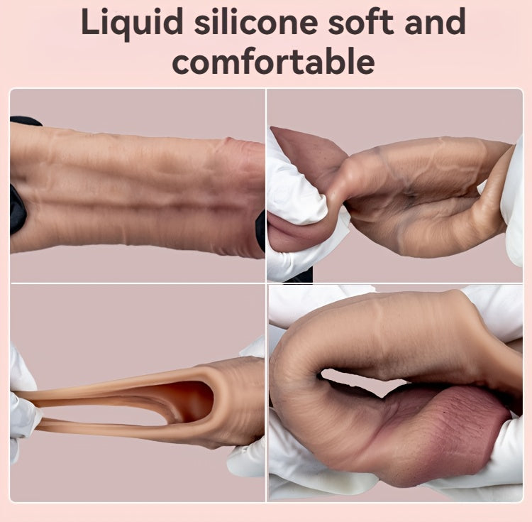 Open Mouth Wolf Tooth Thickened Extended Enlarged Exposed Head Male Penis Sleeve Adult Sex Toy, Male Pleasure, Bedroom Accessory, Realistic Feel, Extralarge Head, Bodysafe Material, Easy to Clean, Pleasure, Personal Pleasure,