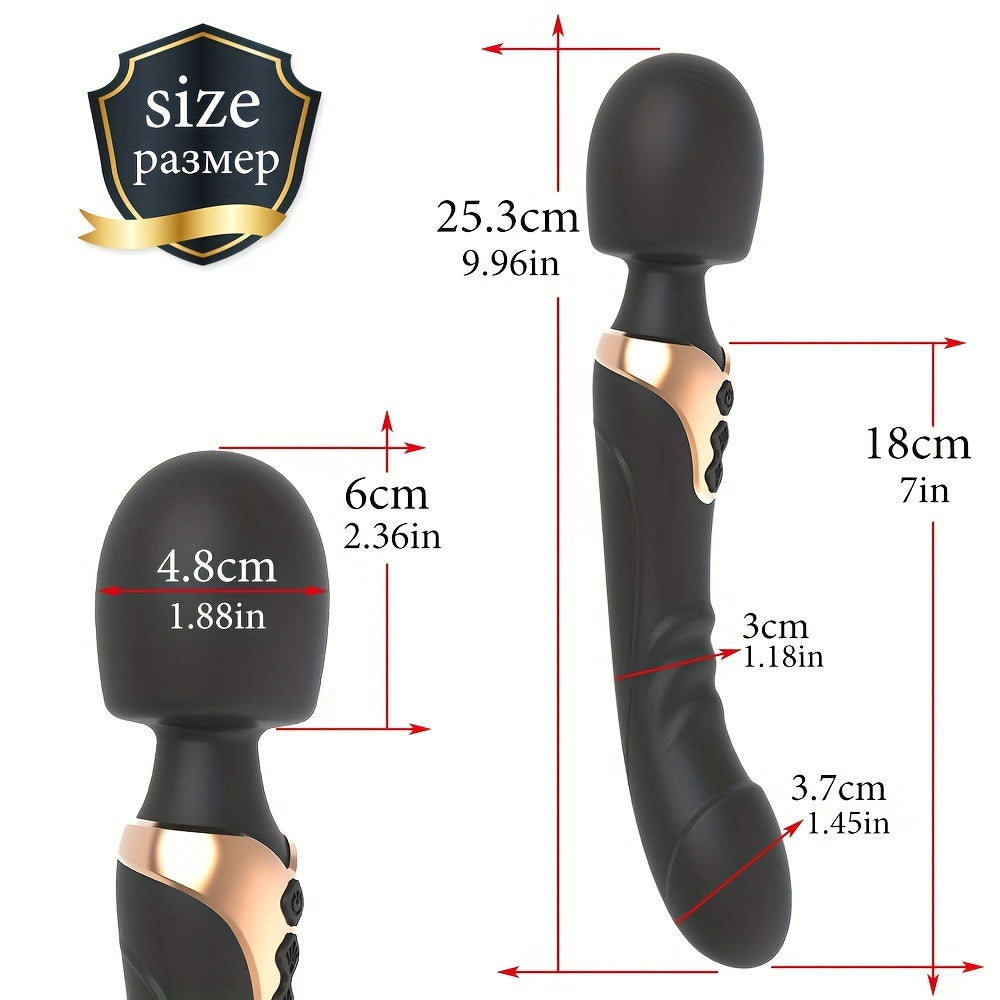 Dildo - Powerful AV Vibrator Dildos Wand for Women - 10 Modes Clitoris Stimulator, G-Spot Massager, Rechargeable Battery, Silicone Material, Adult Sex Toy